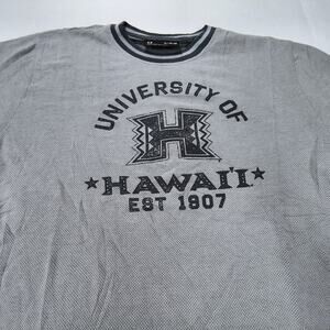 Under Armour University Of Hawaii Crew Neck Graphic Shirt Mens Size XL Gray